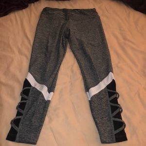 Grey Leggings with mesh .